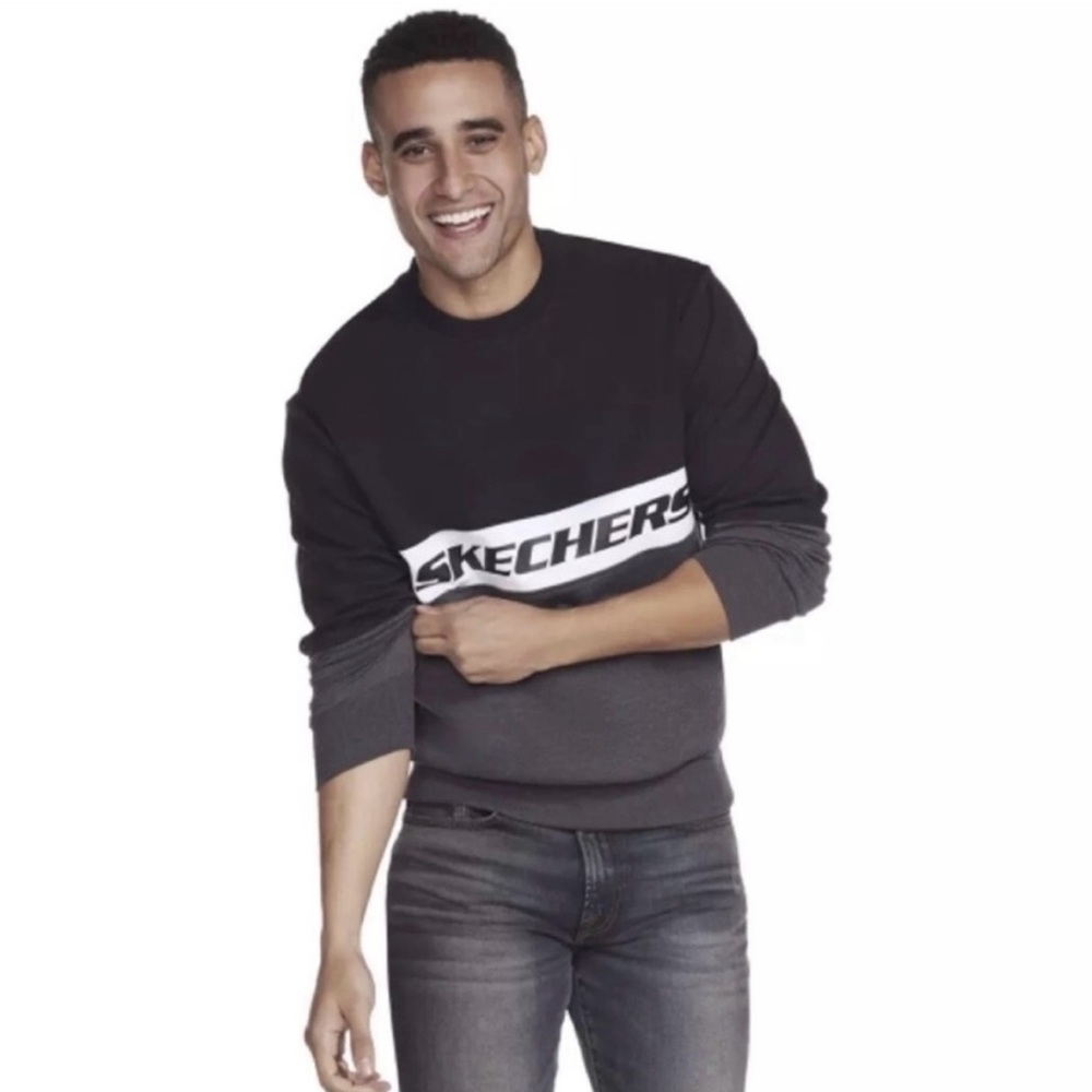 Skechers Go Dri Ultra UPF 50 Long Sleeve Sweatshirt Men 2XL Black